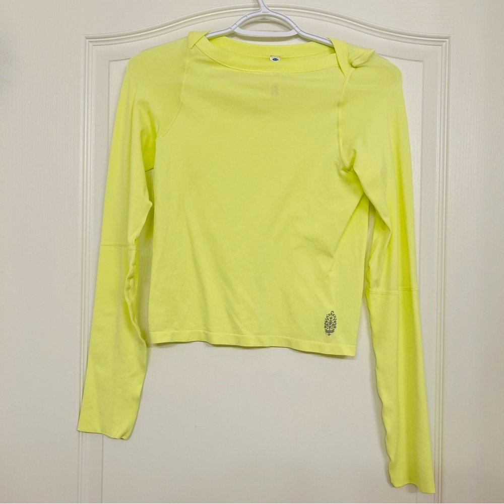 Free People Movement Up Next Long Sleeve Sour Citrus Size XS/S Ultra-light UPF40